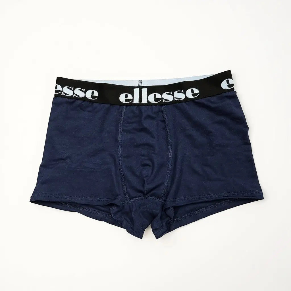 Boxer bleu marine pour homme Fresh & Found avec ceinture élastique noire siglée Ellesse