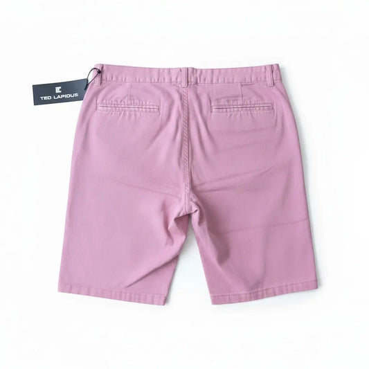 Bermuda homme rose en coton Fresh & Found par Ted Lapidus avec poches arrière et coupe droite décontractée